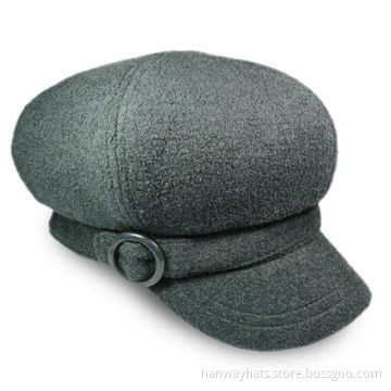 Women's Hat with Self Band and Plastic Round Buckle Trim, Available in All Designs, Sizes, Colors